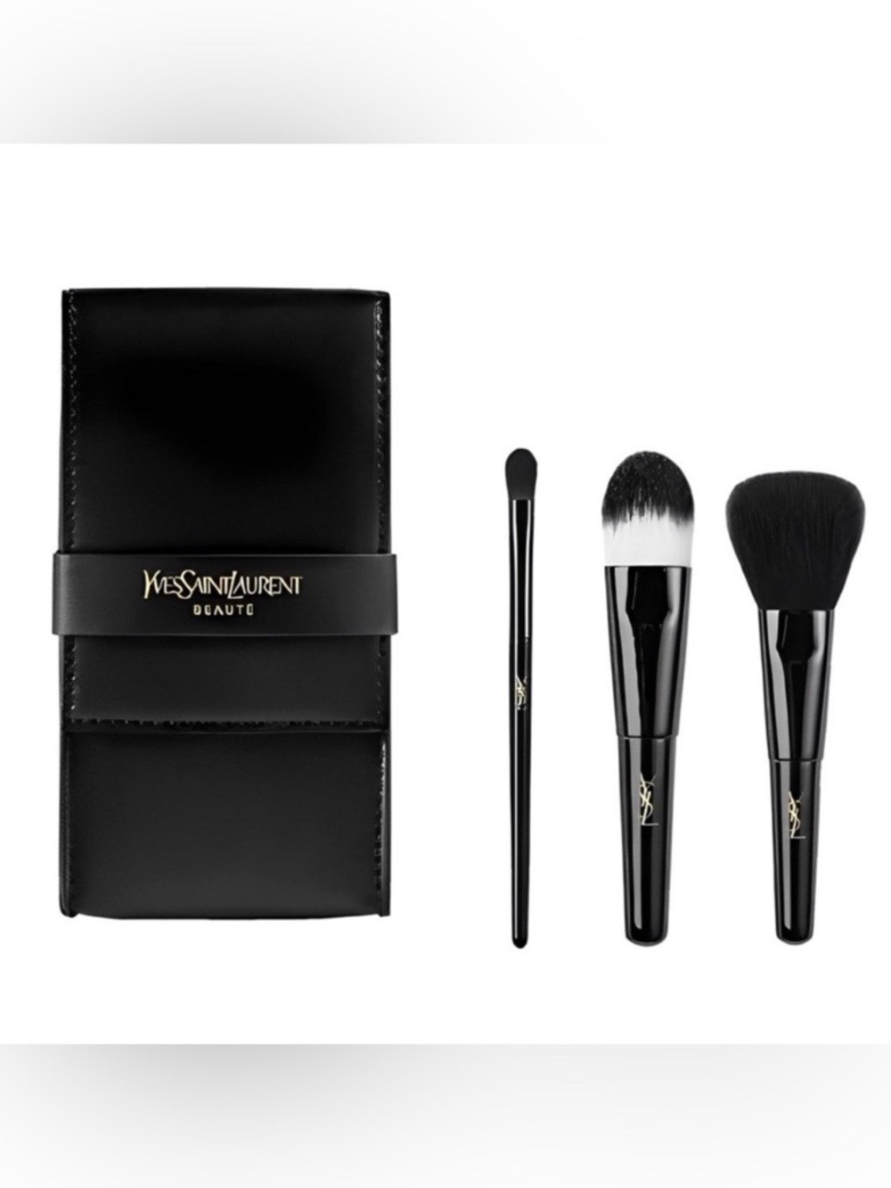 Yves Saint Laurent Black and White Professional Brush Set with Case